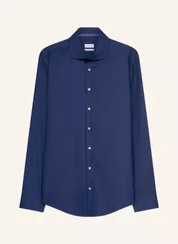 Рубашка деловая облегающая Seidensticker, синий