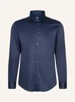 Рубашка деловая облегающая Seidensticker, синий