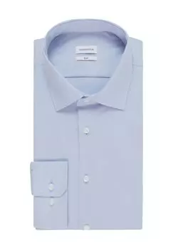 Рубашка деловая, приталенного кроя, с длинным рукавом, мужская seidensticker, светло-синий