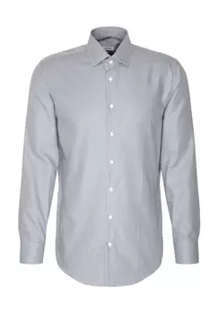 Рубашка деловая, приталенного кроя, воротник Кент, мужская Seidensticker, цвет 59 59 Sateen Gree