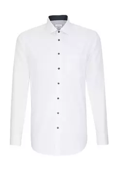 Рубашка деловая, стандартного кроя, длинные рукава, воротник Кент, мужская Seidensticker, белый