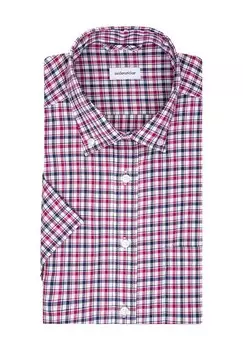 Рубашка деловая, стандартного кроя, короткие рукава, воротник на пуговицах, мужская seidensticker, розовый