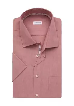 Рубашка деловая, стандартного кроя, короткие рукава, воротник Кент, мужская seidensticker, красный
