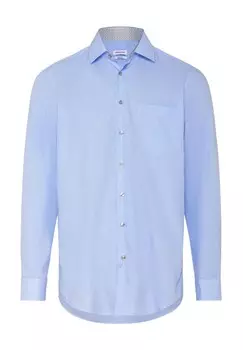 Рубашка деловая, стандартного кроя, нагрудный карман, мужская Seidensticker, цвет 11 Hellblau