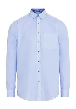 Рубашка деловая, стандартного кроя, воротник на пуговицах, мужская Seidensticker, цвет 11 Hellblau