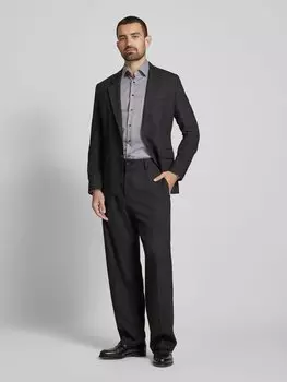 Рубашка делового покроя Comfort Fit с планкой на пуговицах ETERNA, черный