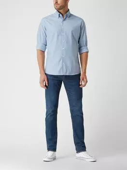 Рубашка делового покроя из твила ETERNA, синий