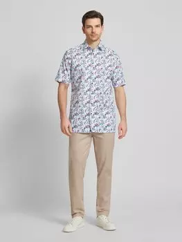 Рубашка делового покроя Modern Fit с воротником Kent, модель «Бергамо» OLYMP, белый