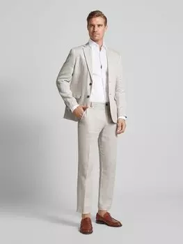 Рубашка делового покроя облегающего кроя из однотонной ткани ETERNA, белый