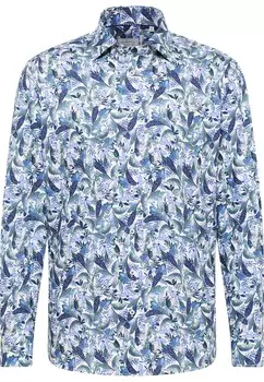 Рубашка делового покроя Regular Fit ETERNA, темно-синий/светло-синий