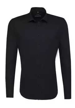 Рубашка делового покроя Regular Fit SEIDENSTICKER, черный