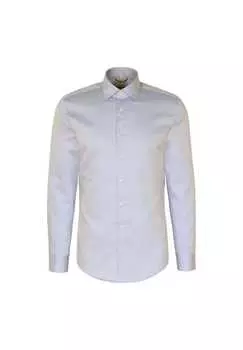 Рубашка делового покроя с длинными рукавами и воротником-стойкой Seidensticker, голубой