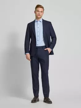 Рубашка делового покроя с планкой на пуговицах OLYMP, синий