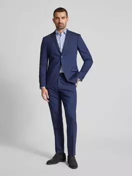 Рубашка делового покроя с воротником-стойкой Stenstroms, синий