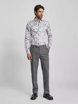 Рубашка делового покроя с вырезом-воротником ETERNA, песочный