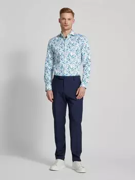 Рубашка делового покроя с вырезом-воротником Jake*s, белый