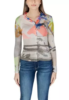 Рубашка Desigual облегающая, розовый