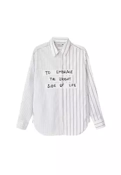 Рубашка Desigual в полоску, белый