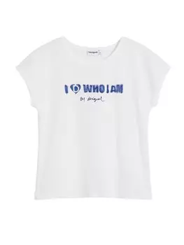 Рубашка Desigual Who I Am, белый