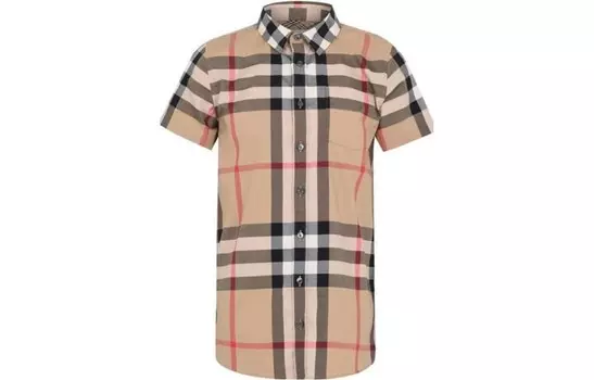 Рубашка детская Burberry, коричневый