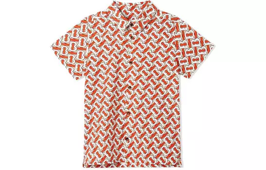 Рубашка детская Burberry, оранжевый / белый