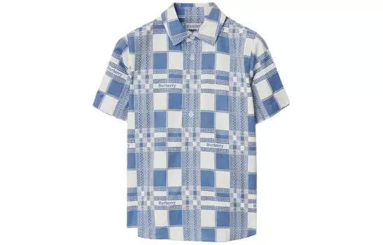 Рубашка детская Burberry, светло-голубой