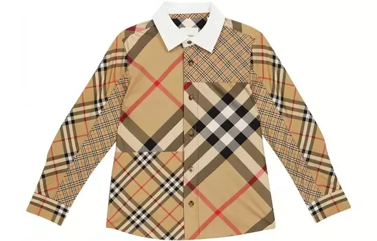 Рубашка детская Burberry, светло-коричневый