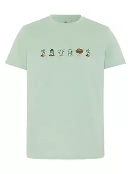 Рубашка Detto Fatto im „Nature to Nature“-Design, зеленый