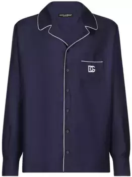 Рубашка DG Essentials с нашивкой-логотипом DOLCE & GABBANA, синий