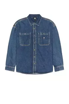 Рубашка Dickies Houston Denim Long Sleeve, цвет Classic Blue