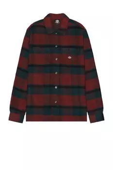 Рубашка Dickies Plaid Coaling Long Sleeve, цвет Coaling Check Dark Base