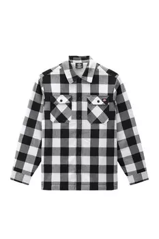 Рубашка Dickies в клетку, черный/белый