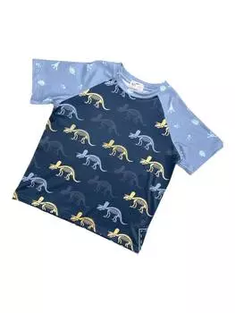 Рубашка Dino Bones для мальчика в цвете светло-голубой/темно-синий Pete + Lucy