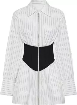 Рубашка Dion Lee Internal Corset Dress 'White/Black', белый