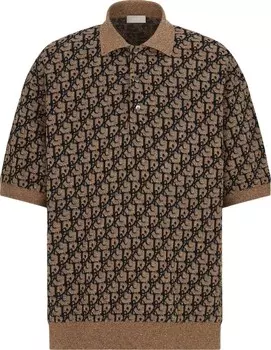 Рубашка Dior x Cactus Jack Oversized Polo Shirt 'Beige/Black', загар