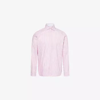 Рубашка длинная Hackett с полосками, красный