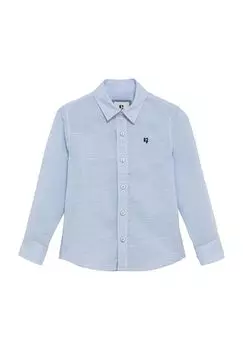 Рубашка, длинный рукав, воротник Кент, хлопок, детская GARCIA, цвет Canal Blue