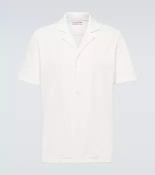 Рубашка для боулинга Howell из хлопковой махры Orlebar Brown, зеленый