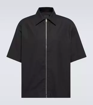 Рубашка для боулинга из хлопкового поплина 4G Givenchy, черный