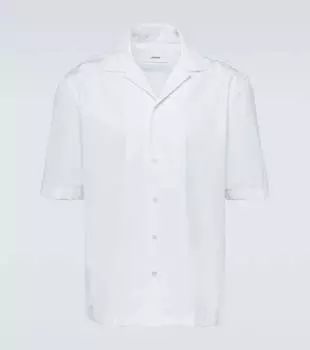 Рубашка для боулинга из хлопкового поплина Lardini, белый