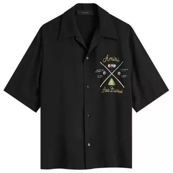 Рубашка для боулинга с кием Amiri, черный