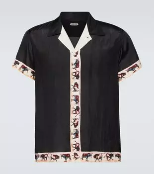 Рубашка для боулинга с принтом taureau Bode, черный