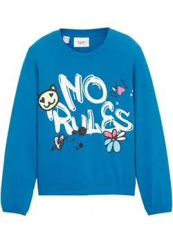 Рубашка для девочек с длинными рукавами Bpc Bonprix Collection, синий