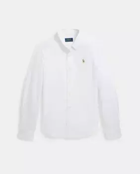 Рубашка для девочки из хлопка Оксфорд Polo Ralph Lauren, белый
