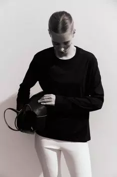 Рубашка для кормления Mama из хлопка H&M, черный