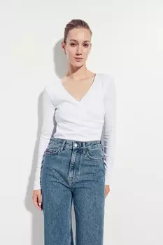 Рубашка для кормления Mom в рубчик H&M, белый