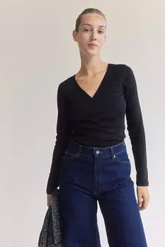 Рубашка для кормления Mom в рубчик H&M, черный