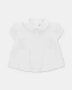 Рубашка для мальчика 100% хлопок с детским воротником белого цвета Martn Aranda, белый