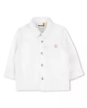 Рубашка для мальчика белого хлопкового цвета Timberland, белый