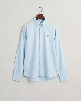 Рубашка для мальчика из 100% хлопка с однотонным принтом Gant, синий